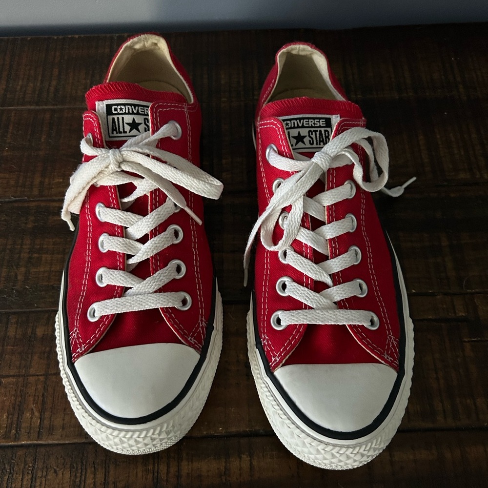 Converse Red Chuck Taylor All Star Sneakers
Woman’s 8
Men’s 6